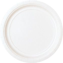 White Paper Plates- 9 Inch- Each