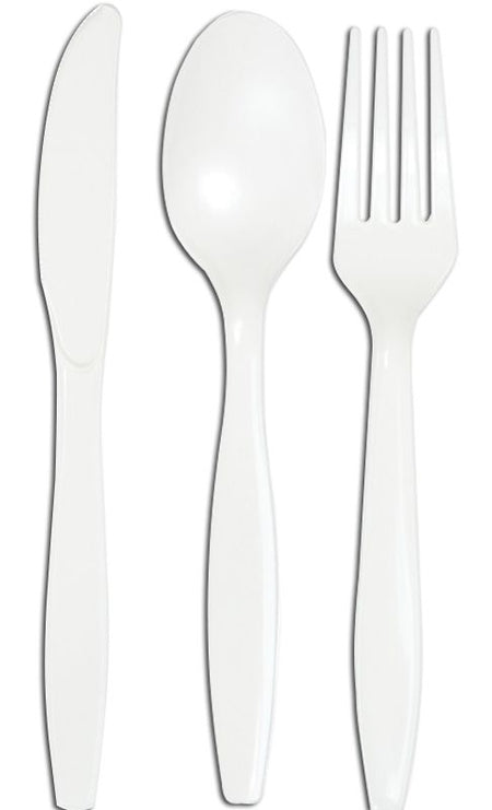 White Cutlery - Pack of 24