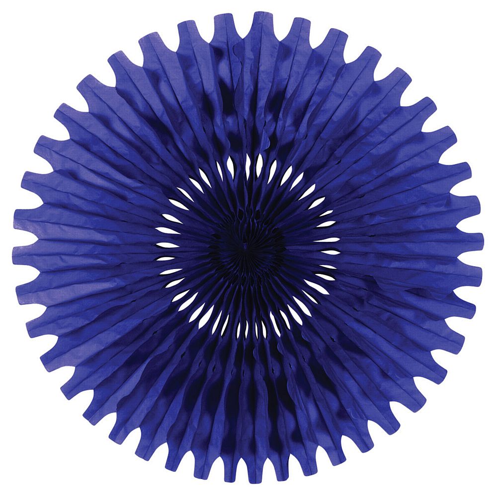 Blue Paper Fan - 63.5cm