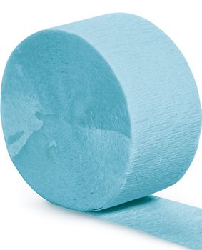 Light Blue Crepe Paper Streamer - 25m