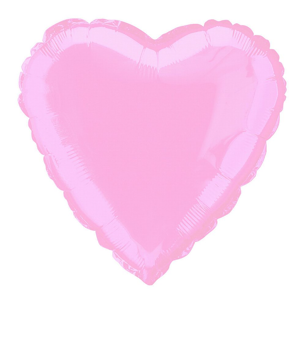 Pastel Pink Heart Shaped Foil Balloon - 18"