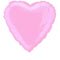 Pastel Pink Heart Shaped Foil Balloon - 18