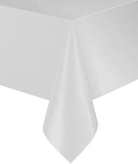 White Plastic Tablecloth 1.4m x 2.8m