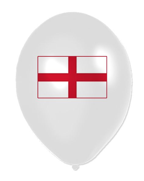England St George Flag Latex Balloons - 11" - Pack of 10