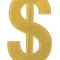 Foil Dollar Sign Silhouette 16