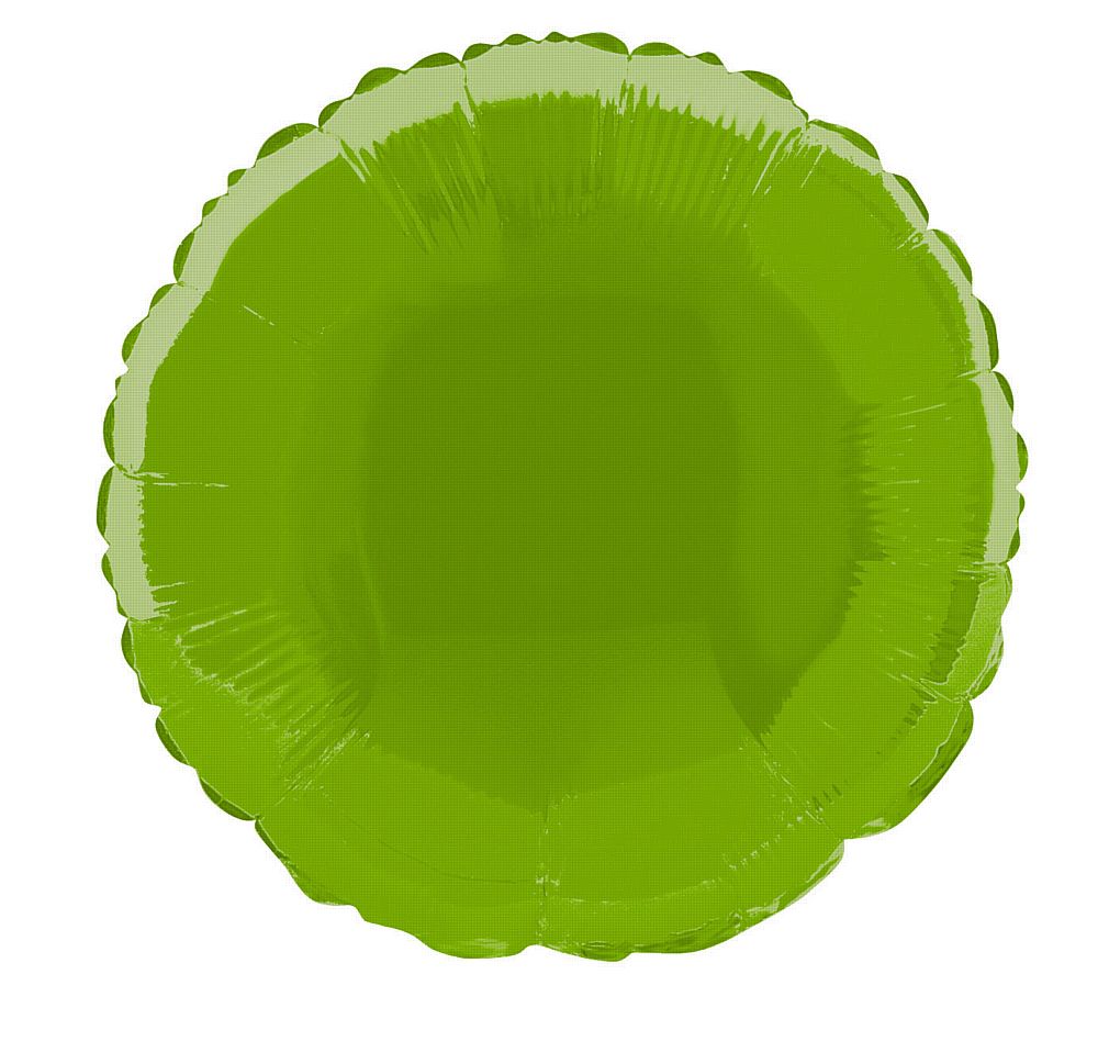 Lime Green Round Foil Balloon - 18"