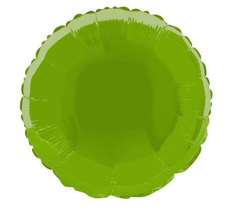 Lime Green Round Foil Balloon - 18