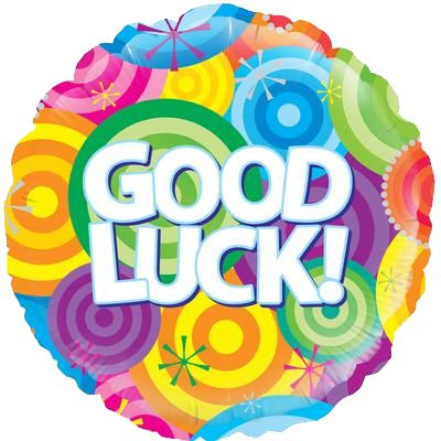 Good Luck Rainbow Circles Foil Balloon - 18"