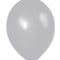 Silver Metallic Latex Balloons - 12