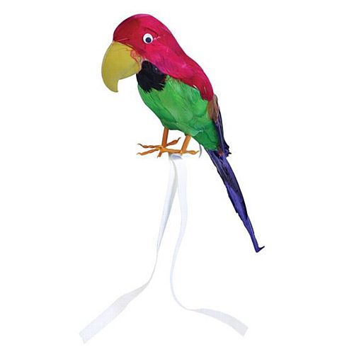 Stuffed Feather Parrot - 38.1cm
