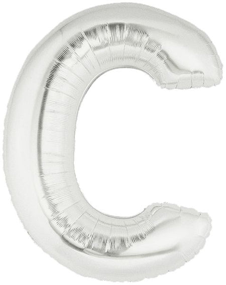 Silver Letter C Foil Balloon - 40