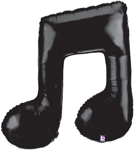 Black Double Note Foil Balloon - 36