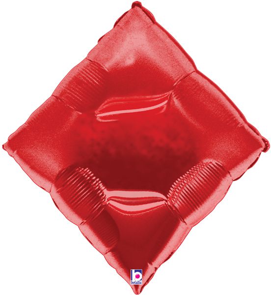Red Card Suit Diamond Foil Balloon 35"