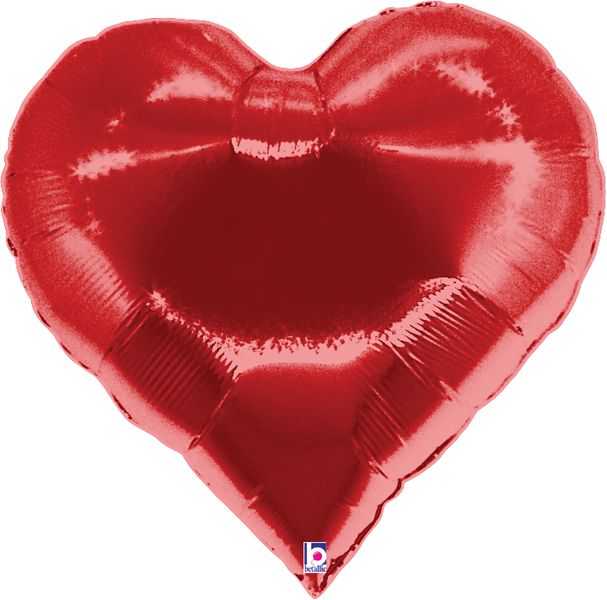 Red Card Suit Heart Foil Balloon 35"