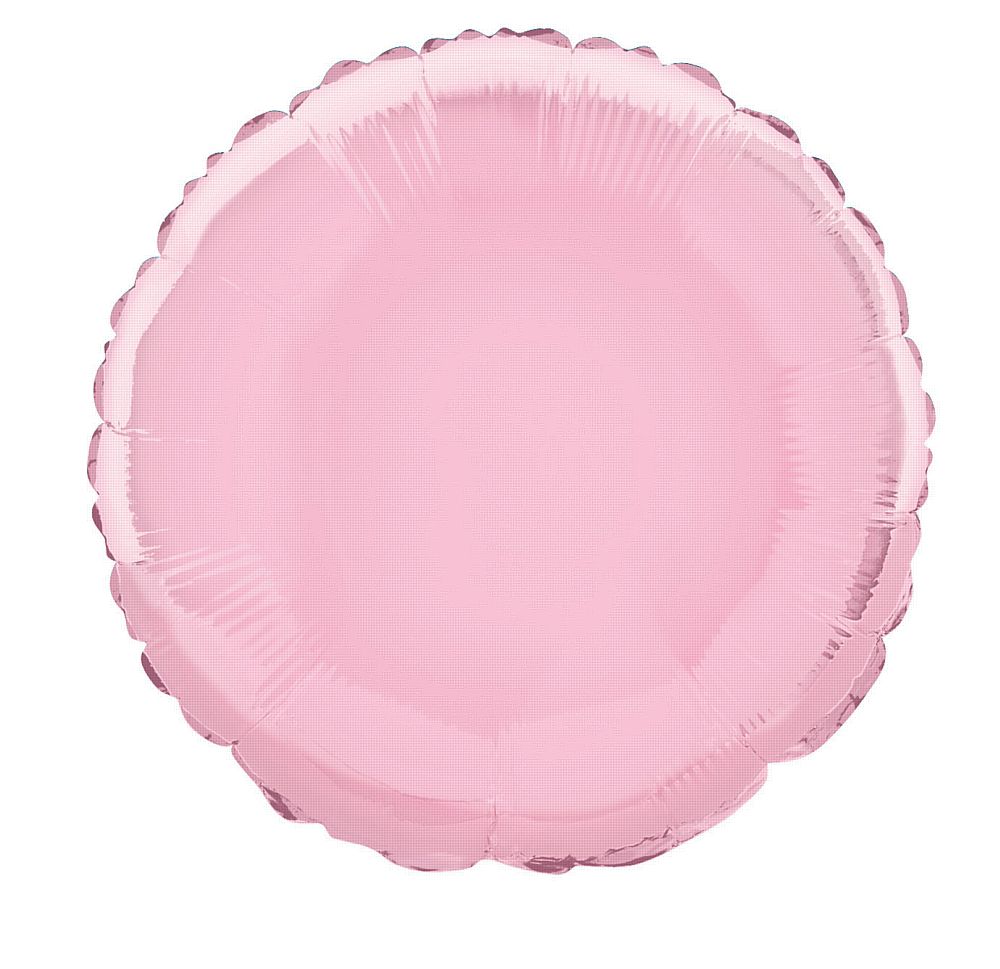 Pastel pink round foil balloon - 18"