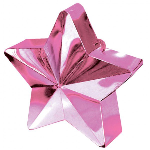 Pink Star Balloon Weight - 6oz - 10cm