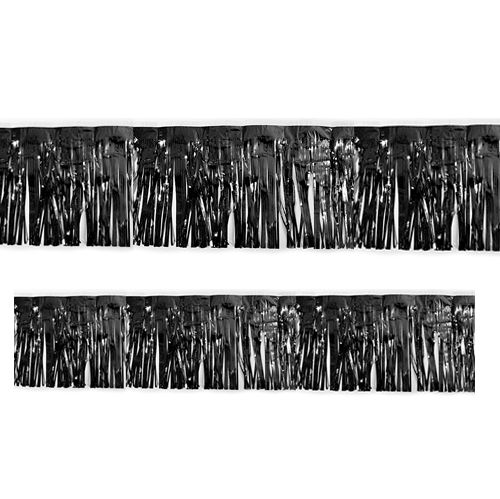 Black Metallic Fringed Garland - 3m