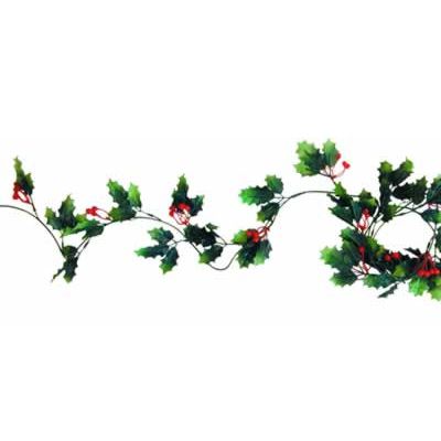 Holly & Berry Garland - 6ft