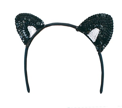 Black Sequin Cat Ears