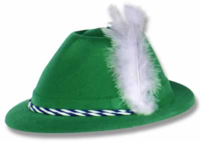 Green Velour Tyrolean Hat