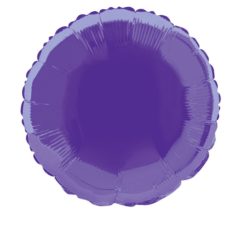 Purple Round Foil Balloon - 18"