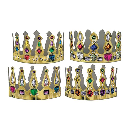 Bejewelled Card Crowns  - Assorted - Card - Each