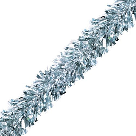 Silver Luxury Tinsel Garland - 6 Ply - 4.6m