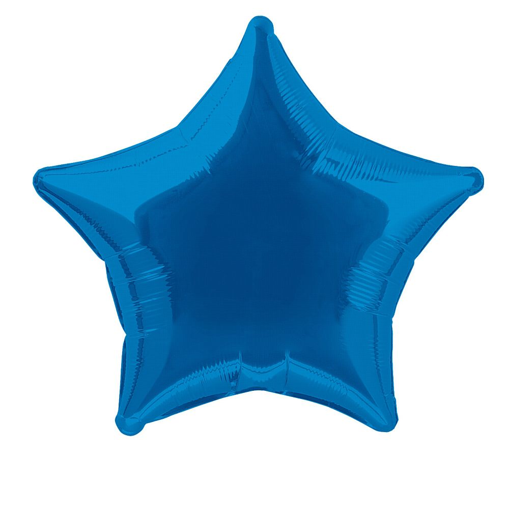 Blue Star Shaped Balloon - 19"