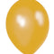 Gold Metallic Latex Balloons - 12