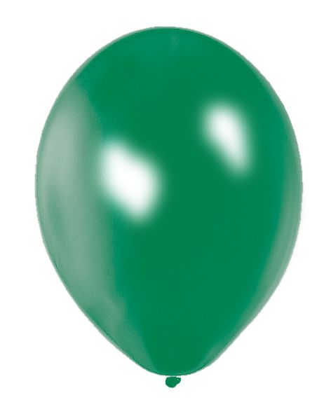 Emerald Green Metallic Latex Balloons - 12" - Pack of 50