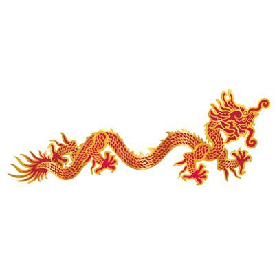 Chinese Dragon Jointed Cutout Wall Decoration - 92cm