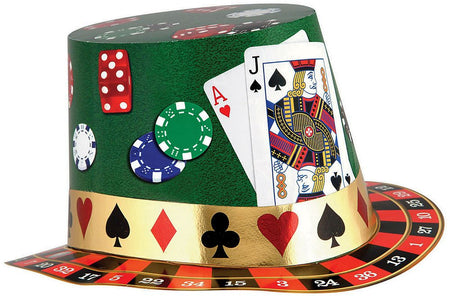 Casino Night Card Top Hat