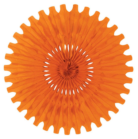Orange Tissue Paper Fan - 63.5cm