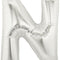 Silver Letter N Foil Balloon - 40