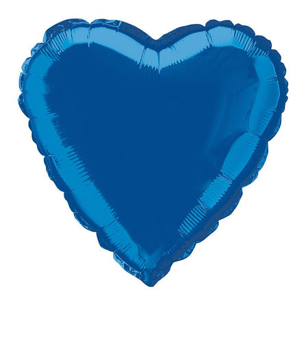 Blue Heart Shaped Foil Balloon. 18