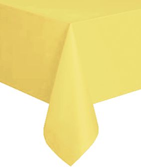 Pale Yellow Plastic Tablecloth 1.4m x 2.8m
