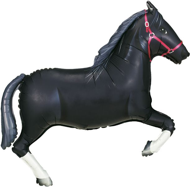 Black Horse Foil Balloon - 43"
