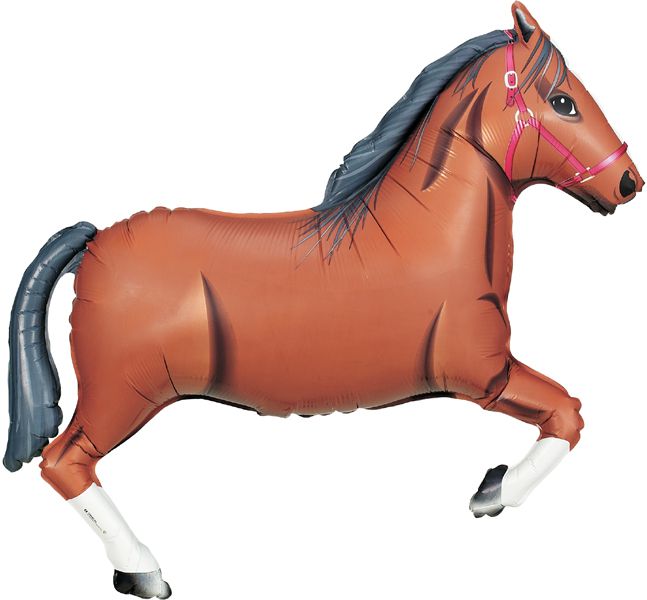 Dark Brown Horse Foil Balloon 43"