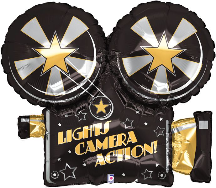 Lights Camera Action Foil Balloon 32"