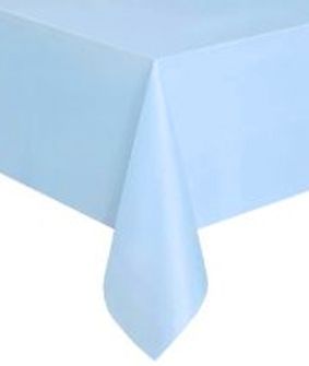 Light Blue Plastic Tablecloth 1.4m x 2.8m