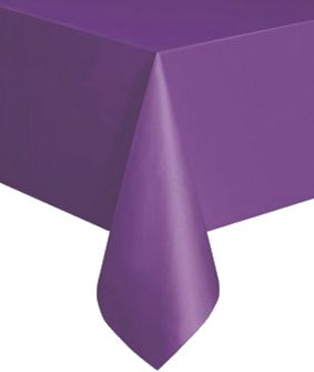 Purple Plastic Tablecloth 1.4m x 2.8m