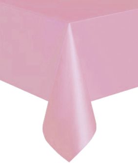 Light Pink Plastic Tablecloth 1.4m x 2.8m