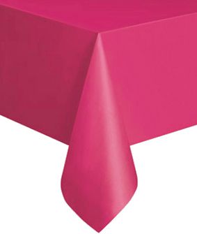 Hot Pink Plastic Tablecloth 1.4m x 2.8m