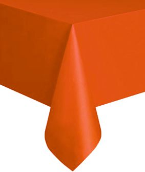 Bittersweet Orange Plastic Tablecloth - 1.4m x 2.8m