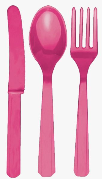 Hot Pink Cutlery - Pack of 24