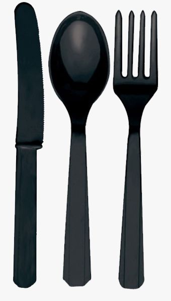 Black Cutlery - Pack of 24