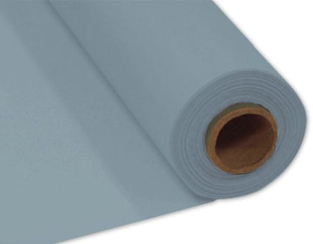 Matte Silver Plastic Table Roll - 30.5m x 1m