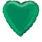 Green Heart Shaped Foil Balloon 18