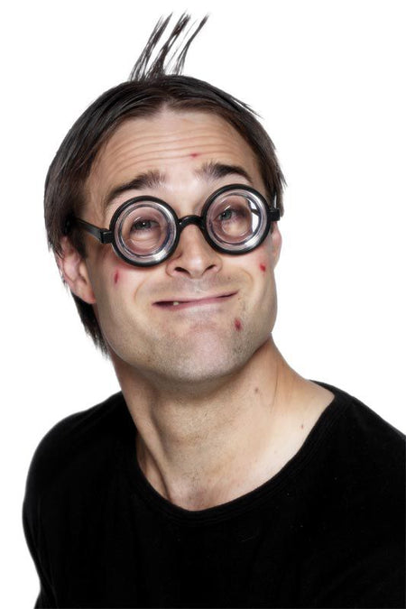 Black frame nerd glasses hot sale