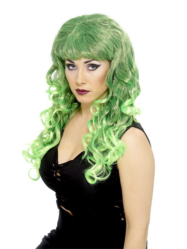 Long Green Curly Siren Wig